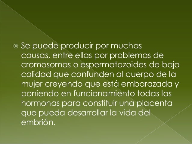 embarazo anembrionado causas